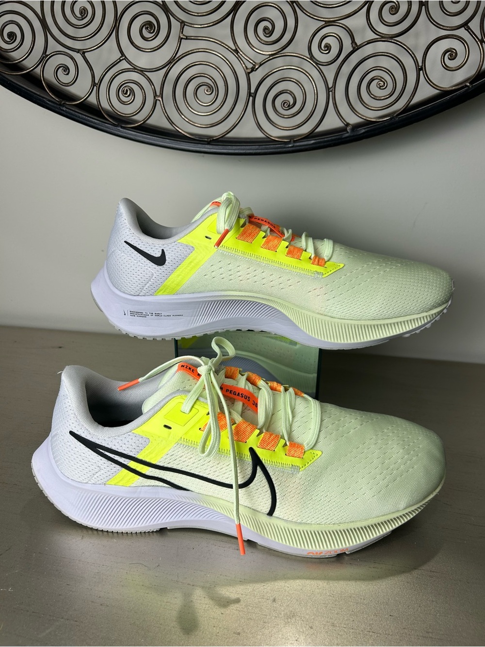 Nike Air Zoom Pegasus 38 Volt Lime Orange Running Shoes Men’s 11 CW7356-700